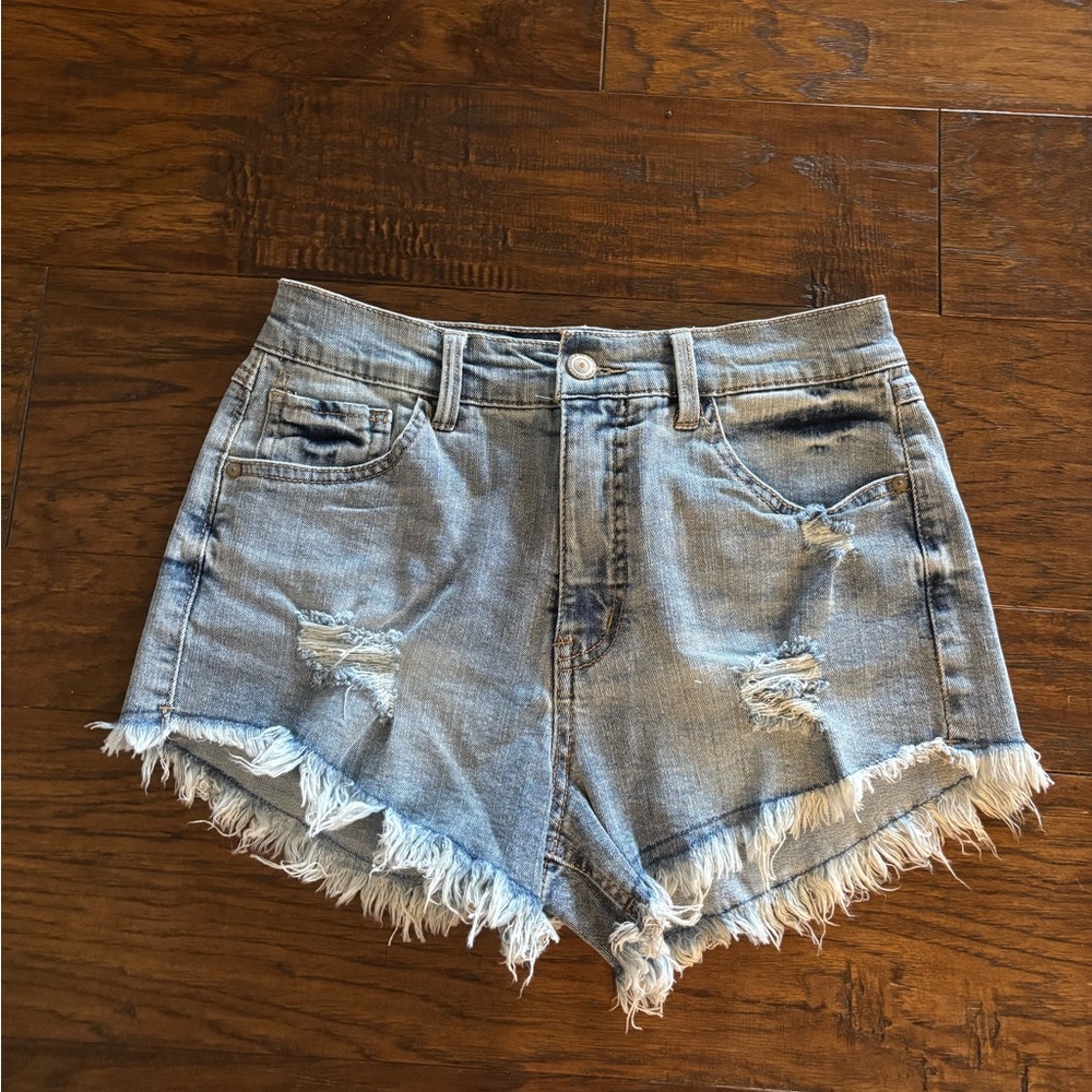 Denim Distressed Women Shorts